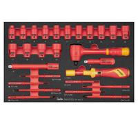 Set de tournevis dynamométriques isolés Foam3 tray Plat- PH- PZ- Smal 27 pièces Teng Tools TEFXV27