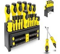FISHTEC Set de tournevis 52 pièces - 8 robustes, 8 de précision, porte-embout +36 embouts