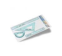 Set de traçage faibo 4 pi ces 1 regle 30 cm 1 regle 20 cm 1 equerre 1 rapporteur