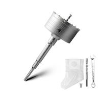 Set de trépans de 115 mm avec adaptateur SDS plus 220 mm et foret de centrage 8x110 mm, trépan pour prise murale pour maçonnerie et béton