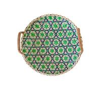 Set de trois plateaux en bambou tressé
