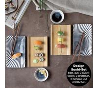 Set de vaisselle asiatique avec baguettes et plateau