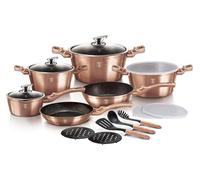 Set de vaisselle avec surface en marbre 18 pièces Rosegold Metallic Line