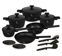 Set de vaisselle avec surface en titane 15 pièces Matte Black Collection