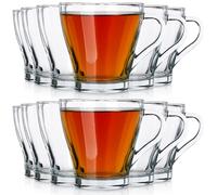 VILDE Lot de 12 verres avec poignée 280 ml - Verre épais - passe au lave-vaisselle et micro-ondes - idéal pour toutes boissons