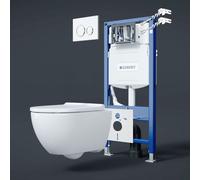 Set de WC suspendu Geberit Acanto, WC sans rinçage avec Duofix & Sigma20, Standard Bundle