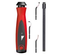 Set d'ébavurage de 5 pièces, système Unigrat, design ergonomique, acier inoxydable, idéal pour des finitions précises dans les travaux de métal et de menuiserie.