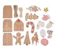 folia 12120 - Wrapping Set Classic, 44 pièces pour créer de jolies étiquettes cadeaux pour Noël