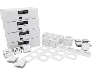 Set d'interrupteurs et de prises McPower Flair ''Megaset'' 100 pièces, blanc