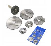 Rosfix Set Disques de Découpe HSS 7 Pièces - Pour Perceuse | Ø22-50 mm, Arbre 3,17 mm | Métal, Bois, Plastique | Adaptateur Inclus | Accessoire de Bricolage Polyvalent