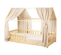 Set double ciel de lit cabane beige