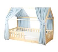 Set double ciel de lit cabane bleu