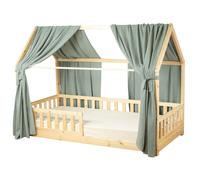 Set double ciel de lit cabane vert