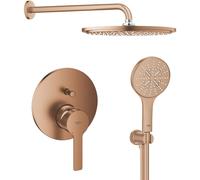 Set douche à effet de pluie avec bras Grohe Rainshower 26066DL0, mitigeur bain-douche Grohe Lineare 24064DL1, 26574DL0, 26658DL0, 28388DA1