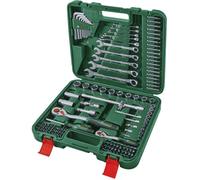 Bosch Set d'outils 134 pièces - Coffret de fixation avec cliquets, clés, embouts et douilles pour bricolage