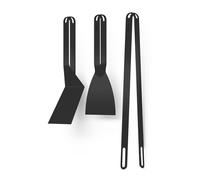 Set d'outils de barbecue noir (3 pièces)