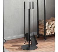 vidaXL Ensemble d'outils de cheminée 4 pièces 22 x 59 cm acier