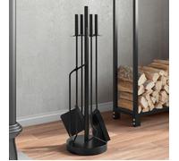 Set d'outils de cheminée 5 pcs 18x66 cm acier