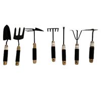 Set d'outils de jardin 7 pièces - Mini râteau et pelle