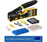 Set d'outils de sertissage RJ45, testeur de câbles, coupe-fil