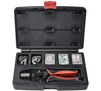 Set doutils de sertissage TOOLCRAFT TO-7703463 83 pièces pour embouts de câble 0.5 à 35 mm² avec assortiment dembouts dans une mallette, avec matrices à sertir