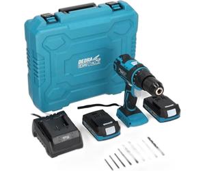 Set D'outils En Mallette Dedra Sas+All Ded7030A02, Tournevis, Deux Batteries 2Ah, Chargeur, Accessoires 9 Pcs.