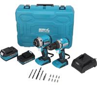 Set D'outils En Mallette Dedra Sas+All Ded7030A03, Tournevis, Tournevis, Deux Batteries Rechargeables (2Ah Et 4Ah), Chargeur, Accessoires 13 Pcs.