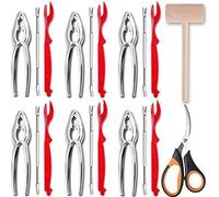 Set d'outils pour fruits de mer 21 pièces pour 6 personnes Fourchettes Cracker Décortiqueur de homard Ciseaux