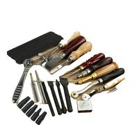 Set d'outils pour le travail du cuir, qualité professionnelle, 18 pièces, multicolore