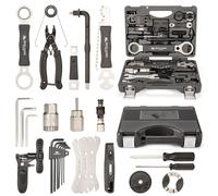 Set d'outils pour vélo trousse à outils - 22 pièces - Avec sacoche de transport - Pour réparation et entretien - Noir