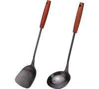 Set d'outils pour wok - 14-15" 304 acier inoxydable avec spatule et louche