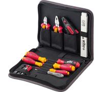 Set d'outils Wiha pour électricien, 32 pièces, avec pochette à outils I Equipement de base compact dans une pochette à outils avec poignée (41241)