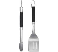 Set d'ustensiles de barbecue en acier inoxydable argenté