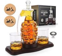 Set élégant de carafes à whisky avec verres et support en bois - Cadeau parfait pour les amateurs de whisky