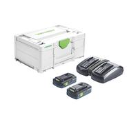 Set Énergie SYS avec chargeur TCL 6 DUO Festool 577109 18V Li-Ion 2 x batteries 4Ah