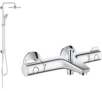 Set ensemble de douche Grohe Euphoria 27421002, mitigeur bain-douche Grohe Grohtherm 800 34567000