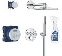 Set ensemble de douche Grohe Precision Smartcontrol 34874000, produit nettoyant pour chrome Grohe 48166000