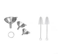 Set Entonnoirs Acier Inoxydable Grand Moyen Set Entonnoirs Acier | Grand moyen formats, remplissage bocaux bouteilles, huiles sauces sucre épices secs