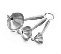 Set Entonnoirs Métal Anti-Bulles Set Entonnoirs Métal Anti-Bulles | Design ergonomique avec rainure anti-bulles, sûre, transfert fluide débordement