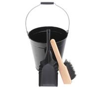 Set entretien cheminée Le Marquier Balayette bambou, Pelle et Seau