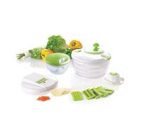 Set essoreuse à salade et mandoline - HERZBERG - HG5057 - Gris - 2 en 1 - Coupe & tranche