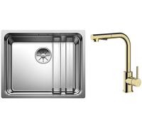 Set évier en acier inoxydable Blanco Etagon 500-U 521841, mitigeur de cuisine Oltens Myvat 35205800