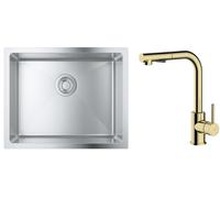Set évier en acier inoxydable Grohe K700 31574SD1, mitigeur de cuisine Oltens Myvat 35205800