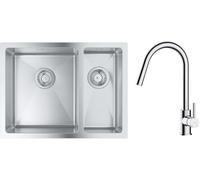Set évier en acier inoxydable Grohe K700 31577SD1, mitigeur de cuisine Oltens Litla 35204100
