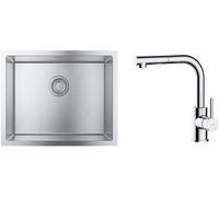 Set évier en acier inoxydable Grohe K700 31726SD0, mitigeur de cuisine Oltens Myvat 35205100
