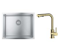 Set évier en acier inoxydable Grohe K700 31726SD0, mitigeur de cuisine Oltens Myvat 35205800