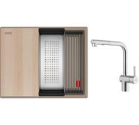 Set évier en granit Franke Kanon 125.0749.657, mitigeur de cuisine Franke Atlas Neo 115.0741.710