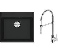 Set évier en granit Franke Maris 114.0661.761, mitigeur de cuisine Oltens Duf 35203100