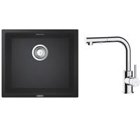 Set évier en granit Grohe K700 31653AP0, mitigeur de cuisine Oltens Myvat 35205100