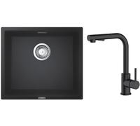 Set évier en granit Grohe K700 31653AP0, mitigeur de cuisine Oltens Myvat 35205300